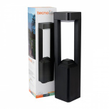 Tecnolite Lámpara LED de Piso Polis I, Exteriores, Luz Suave Cálida, 10W, 360 Lúmenes, Negro, para Casa