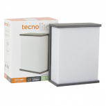 Tecnolite Lámpara para Pared Toulon III, Exteriores, máx. 8.5W, Base E27, Gris, para Casa