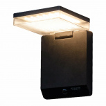 Tecnolite Lámpara Solar LED para Pared Arbotante, Exterior, Luz Cálida, 8W, 1500 Lúmenes, Negro