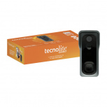 Tecnolite Timbre Inteligente con Cámara Reception, Inalámbrico, Negro