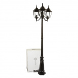 Tecnolite Lámpara Tipo Poste Badalona, Exteriores, 78W, Base Media, Negro