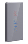 Tecnolite Interruptor de Luz Inteligente Frame Creator II, 3 Botones, Wi-Fi, Gris