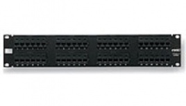 TE Connectivity Panel de Parcheo Cat5e, 48 Puertos RJ-45, Negro