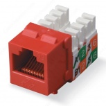 TE Connectivity Jack Modular Tipo Keystone Categoría 6a, RJ-45, Rojo