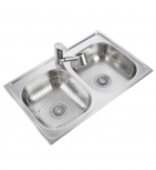 Teka Tarja de Sobreponer 33.22 2C 978, Doble Tina, 840 x 560cm, Acero Inoxidable