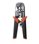 Tempo Pinza Ponchadora, RJ-45/RJ-11/RJ-22, Negro