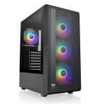 Gabinete Thermaltake S200 TG ARGB, Midi-Tower, ATX/Micro-ATX/Mini-ITX, USB 3.0, sin Fuente, 4 Ventiladores Instalados, Negro image