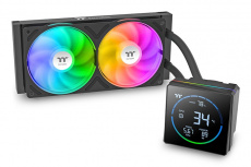 Thermaltake TH240-S V3 ARGB Sync Enfriamiento Líquido para CPU, 2x 120mm, hasta 1500RPM, Negro