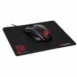 Thermaltake Kit Gamer Mouse y Mousepad Talon RGB, Alámbrico, USB A, 5000DPI, Negro image