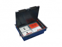Thorsman Caja de Piso 11000-43401, 4 Puertos, Negro/Blanco
