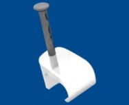 Thorsman Grapas Sujeta Cables, 8.9 x 15.5 x 8.5mm, Blanco, 100 Piezas