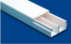 Thorsman Canaleta de PVC con Tapa 2.5 Metros, Blanco, 1 Pieza