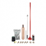 Total Ground Kit de Pararrayos MASTER-01-V2, Incluye Punta con Mástil, Aluminio
