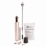 Total Ground Kit de Pararrayos KIT-MASTER-PE15-INOX, Incluye Electrodo, Compuesto Conector 3/4 y Registro, Acero Inoxidable