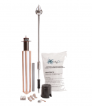 Total Ground Kit de Pararrayos KIT-MASTER-PE9-ALU, Incluye Compuesto H2OHM, Aluminio