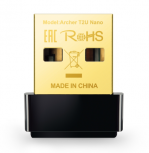 TP-Link Adaptador de Red USB Archer T2U Nano, Alámbrico, WLAN, 433Mbit/s, Doble Banda 2.4/5 GHz