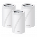 TP-Link Router con Sistema de Red Wi-Fi en Malla Deco BE65 PRO, 3 x RJ-45, 11000 Mbit/s WLAN, Triple Banda 2.4/5/6 GHz, Wi-Fi 7, 4 Antenas Internas, 3 Piezas