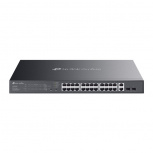 Switch TP-Link ES228GMP, 26 Puertos Gigabit Ethernet 10/100/1000 24 x PoE+ 384W 24 x PoE+ 384W, 2 Puertos SFP, 56 Gbit/s, 8000 Entradas, Administrado