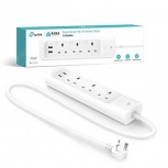 TP-Link Smart Plug KP303, WiFi, 3 Conectores + 2x USB, 2400W, 10A, Blanco