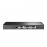 Switch TP-Link Gigabit Ethernet JetStream, 24 Puertos 10/100/1000Mbps + 4 Puertos SFP+, 128 Gbit/s, 16.000 Entradas - Administrable