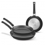 Tramontina Juego de Sartenes, 3 Piezas, Antiadherente, Aluminio, Negro