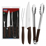 Tramontina Juego de Utensilios para Asado Plenus, 3 Piezas, Negro