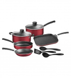 Tramontina Batería de Cocina PrimaOne, Aluminio, Antiadherente, 10 Piezas