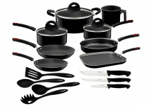 Tramontina Batería de Cocina  27899-427 , Aluminio, Antiadherente, 18 Piezas, Negro