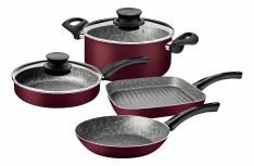 Tramontina Batería de Cocina Atlantic, Aluminio, Antiadherente, 6 Piezas