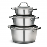 Tramontina Batería de Cocina ALLEGRA, Acero Inoxidable, 6 Piezas