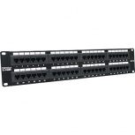 Trendnet Panel de Parcheo Cat3/4/5/6, 48 Puertos RJ-45, Negro