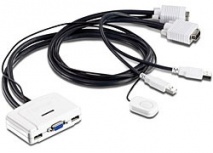 Trendnet Cable Switch KVM TK-217i, USB/VGA, 2 Puertos