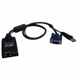 Tripp Lite by Eaton Cable KVM, HD15/USB Macho - RJ-45 Hembra, Negro