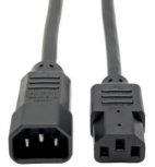 Tripp Lite by Eaton Cable de Poder para PC C14 Coupler Macho -  C13 Hembra Coupler, 1.22 Metros, Negro