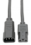 Tripp Lite by Eaton Cable de Poder C13 coupler Macho - C14 coupler Hembra, 3 Metros, Negro
