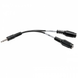 Tripp Lite by Eaton Cable Divisor de Audifonos 3.5mm Macho - 2x 3.5mm Hembra, 15cm, Negro