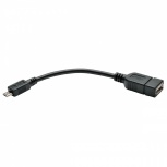 Tripp Lite Cable Micro USB B Macho - USB A Hembra, 15.2cm, Negro