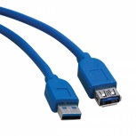 Tripp Lite Cable de Extensión USB A 3.0 Macho - USB A Hembra, 3.05 Metros, Azul