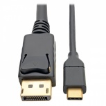 Tripp Lite Cable USB C Macho - Displayport 4k Macho, 91cm, Compatible con Thunderbolt 3, Negro