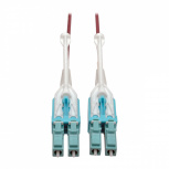 Tripp Lite by Eaton Cable Fibra Óptica Dúplex Multimodo OM4 LC Macho - LC Macho, 7 Metros, Magenta