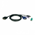Tripp Lite by Eaton Cable KVM, VGA (D-Sub) Macho - 6 PIN Macho, 3 Metros