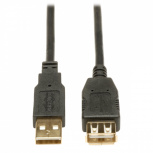 Tripp Lite by Eaton Cable USB 2.0 A Macho - USB 2.0 A Hembra, 1.83 Metros, Negro