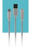 True Basix Cable USB-C Macho - USB-C/Micro-USB B Macho, 1.2 Metros