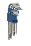 Truper Juego de Llaves Allen Milimétricas Punta Bola ALLX-13M, 13 Piezas, Plata