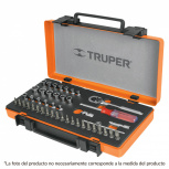 Truper Juego de Dados con Matraca y Desarmador JD-1/4X45M, 1/4", 45 Piezas, Cromado
