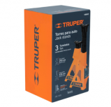 Truper Torre para Auto TORAU-3, hasta 3 toneladas, Naranja, 2 Piezas