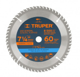 Truper Disco para Sierra ST-760, 7 1/4", 60 Dientes, para Madera/Biselado