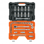 Truper Juego de Dados con Matraca 102249, 1/2", Cromado, 36 Piezas