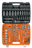 Truper Juego de Dados con Matraca 102411, 1/4", 3/8" y 1/2", Cromado, 172 Piezas