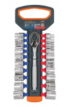 Truper Juego de Dados con Matraca 103109, 3/8", Cromado, 21 Piezas